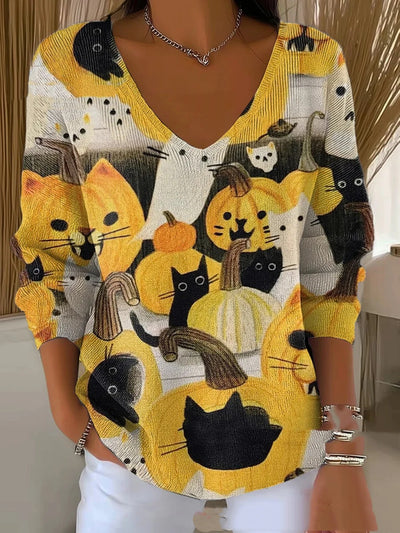 Autumn - V-Neck Fashionable Sweater