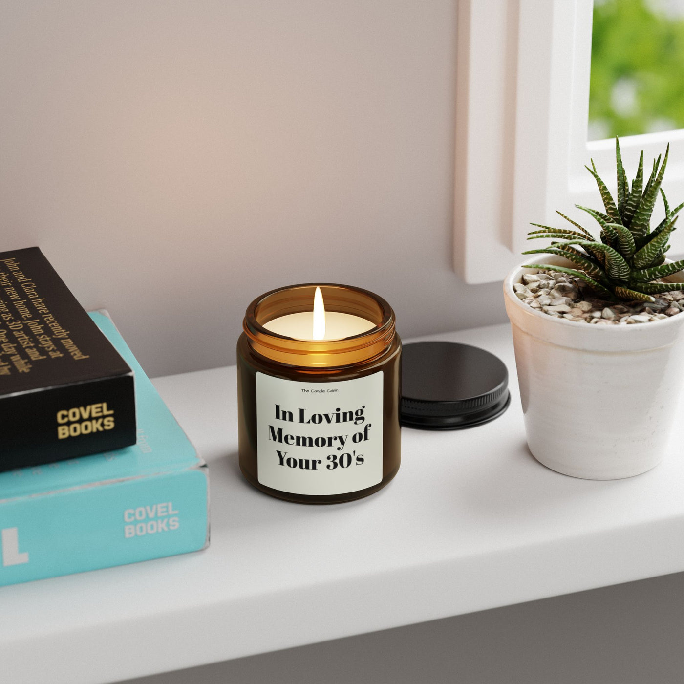 In Loving Memory of Your 30's Scented Soy Candle | Amber Jar | Memorial, Relaxation, Gifts, Home Decor, Celebrations