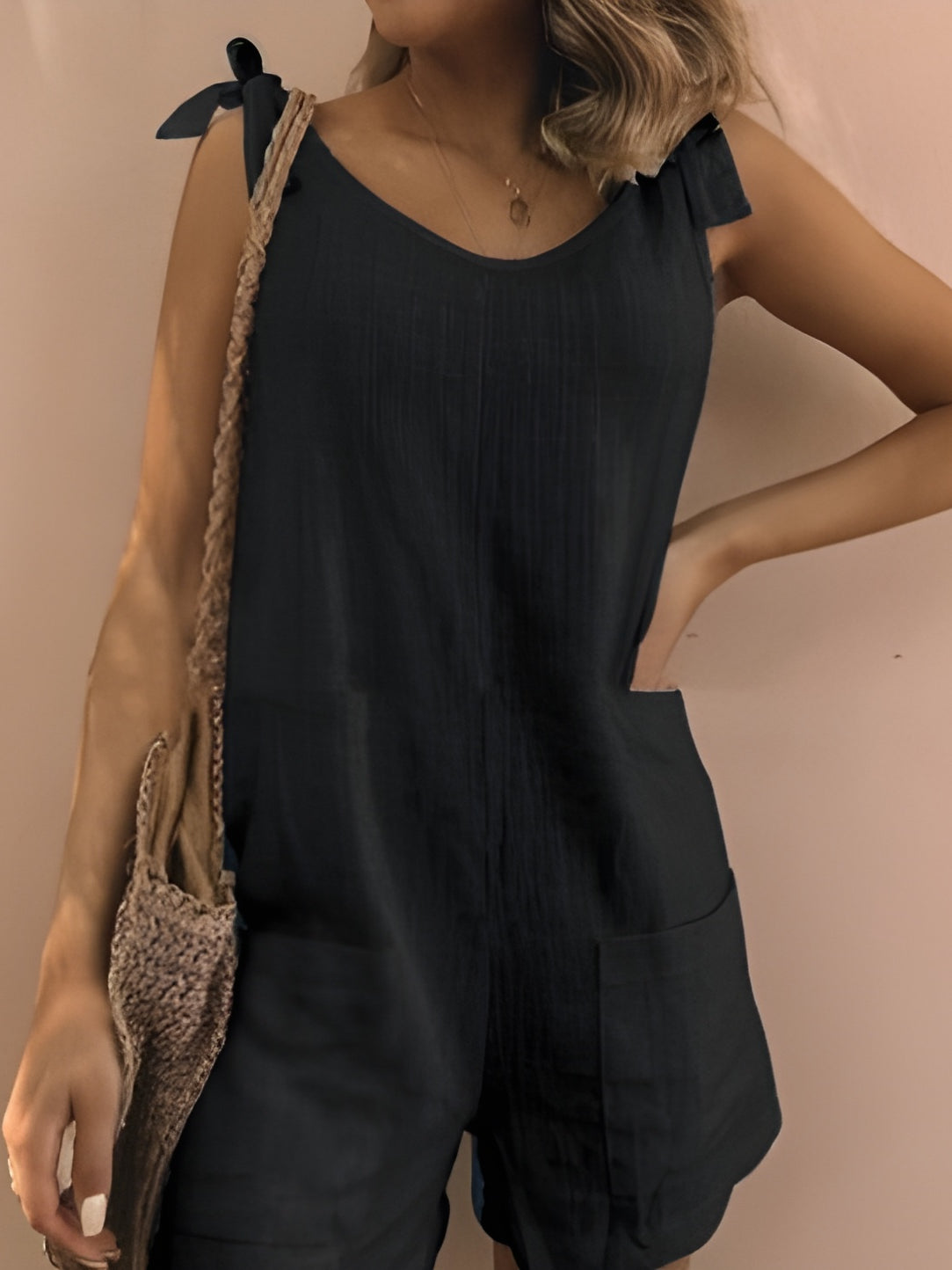 Kira™ | Cotton Loose Jumpsuit With Patch Pocket