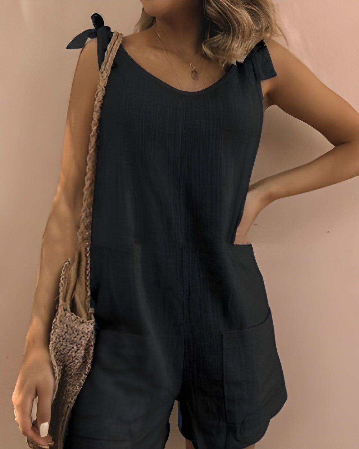 Kira™ | Cotton Loose Jumpsuit With Patch Pocket