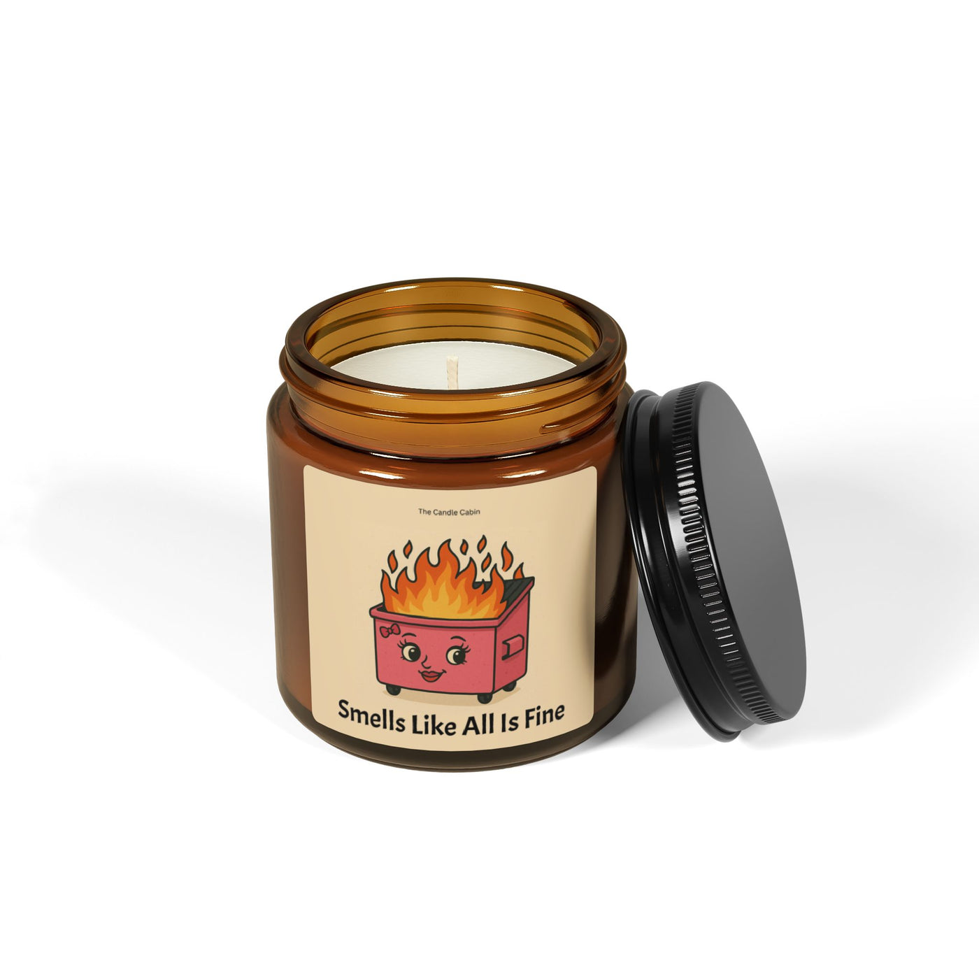 Playful Scented Soy Candle - Smells Like All Is Fine, Cozy Home Decor, Gifts for Friends, Relaxation, Self-Care
