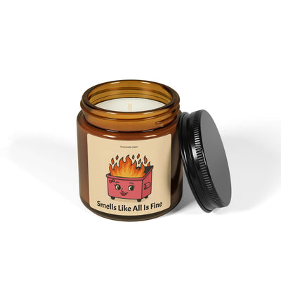 Playful Scented Soy Candle - Smells Like All Is Fine, Cozy Home Decor, Gifts for Friends, Relaxation, Self-Care