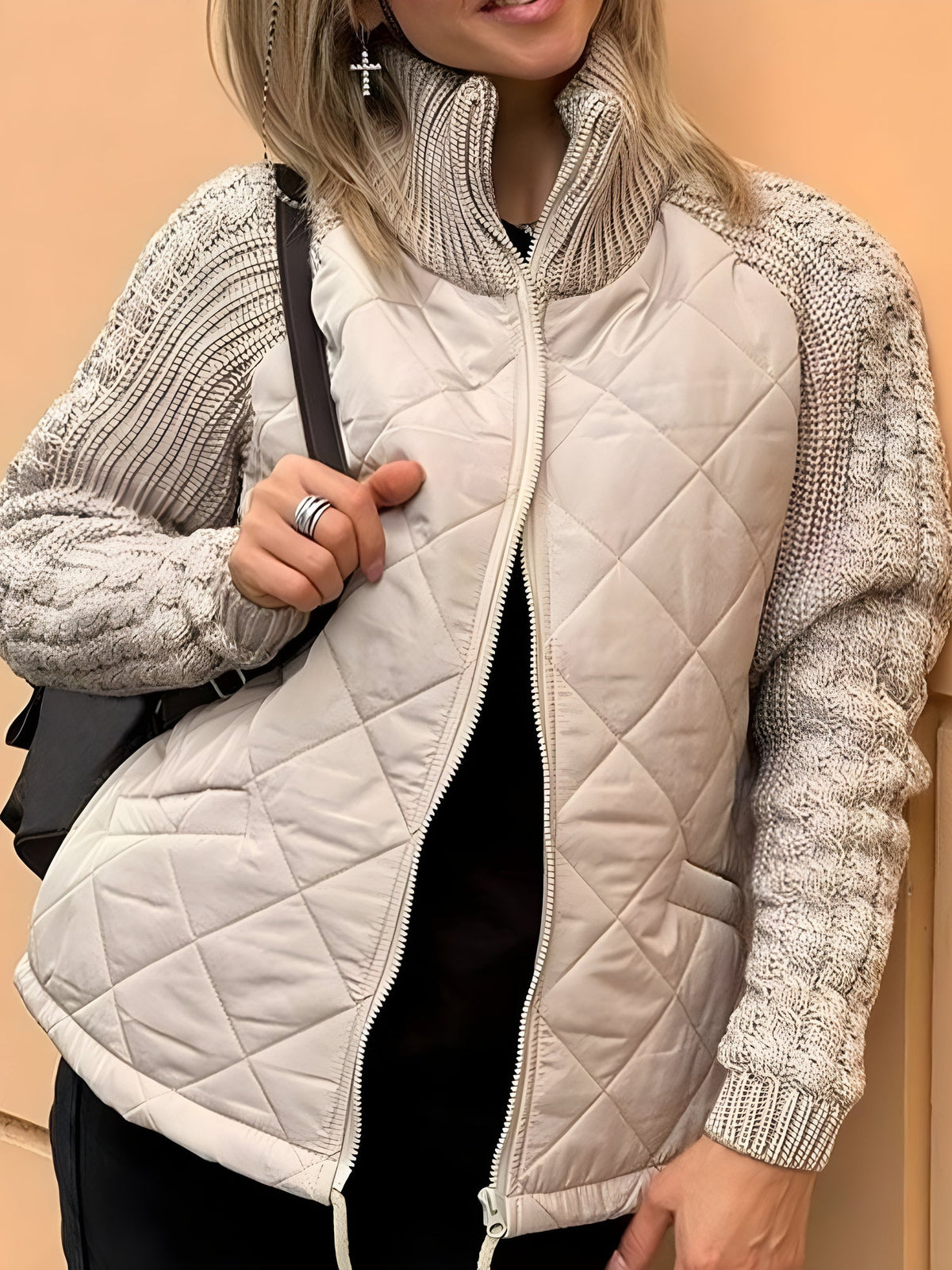 Suzy - Warm Winter Jacket With Standing Collar