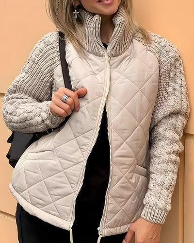 Suzy - Warm Winter Jacket With Standing Collar