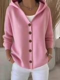 Elena - Trendy Soft Knit Hooded Cardigan
