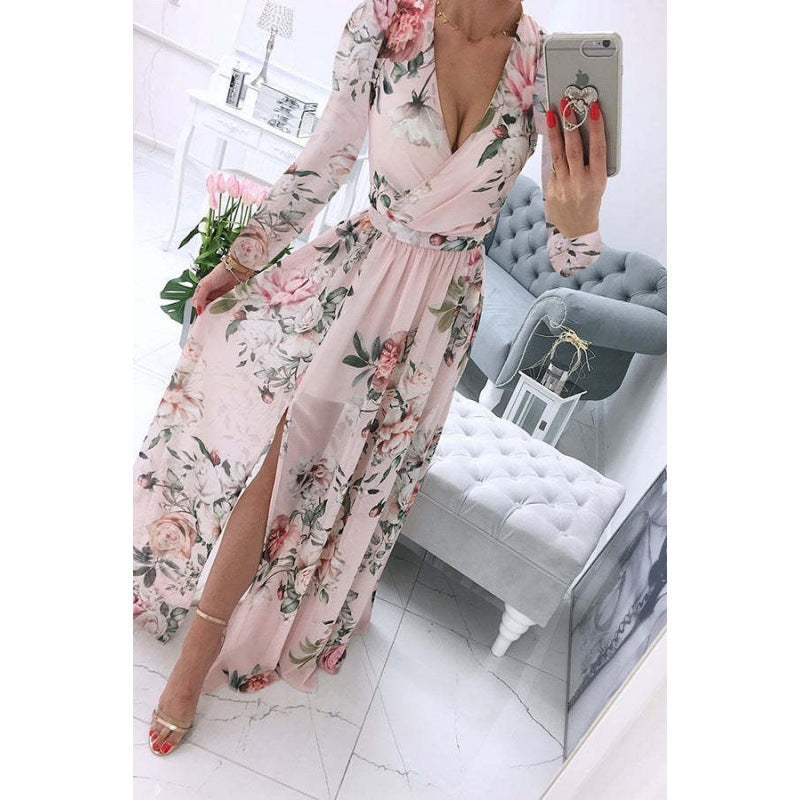 Sarah™ | Floral V-Neck Dress