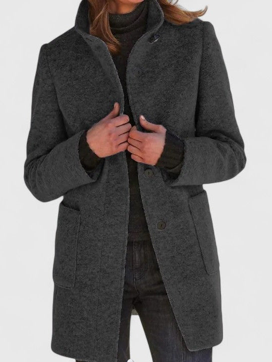 Ola - Warm Coat With High Collar