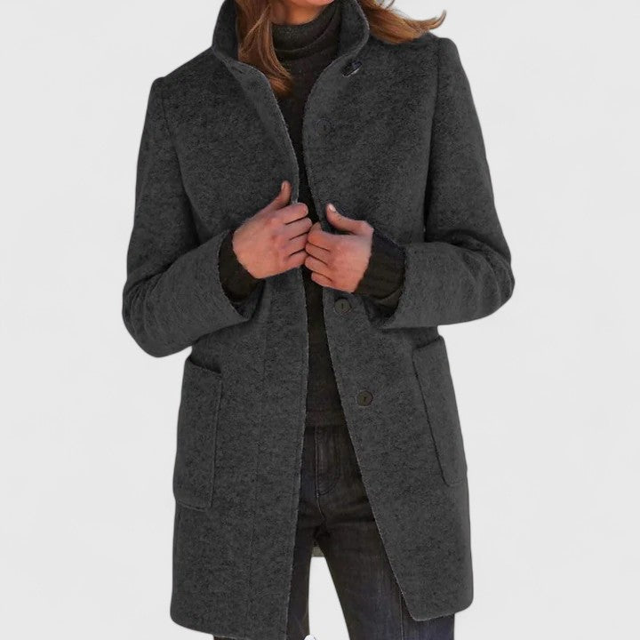 Ola - Warm Coat With High Collar