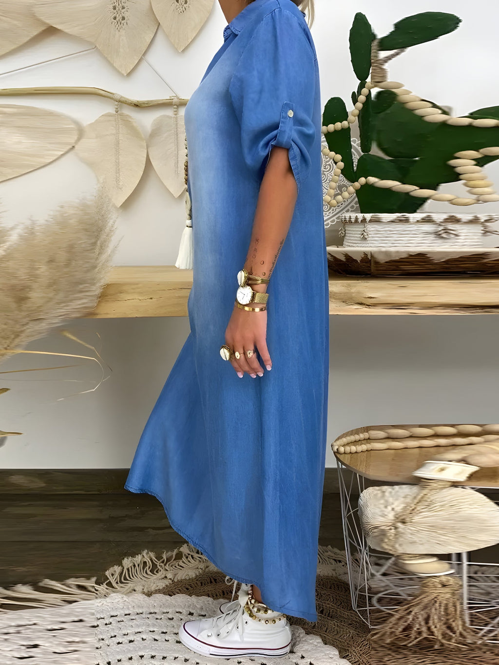 Laura™ |  Long Jeans Dress