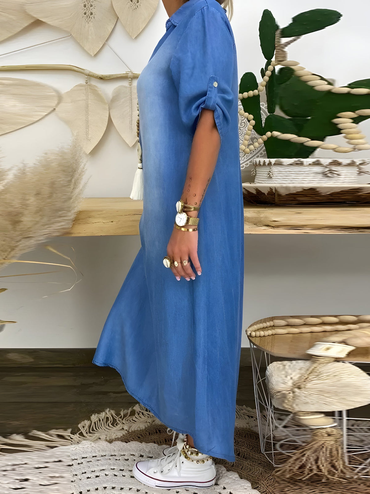 Laura™ |  Long Jeans Dress