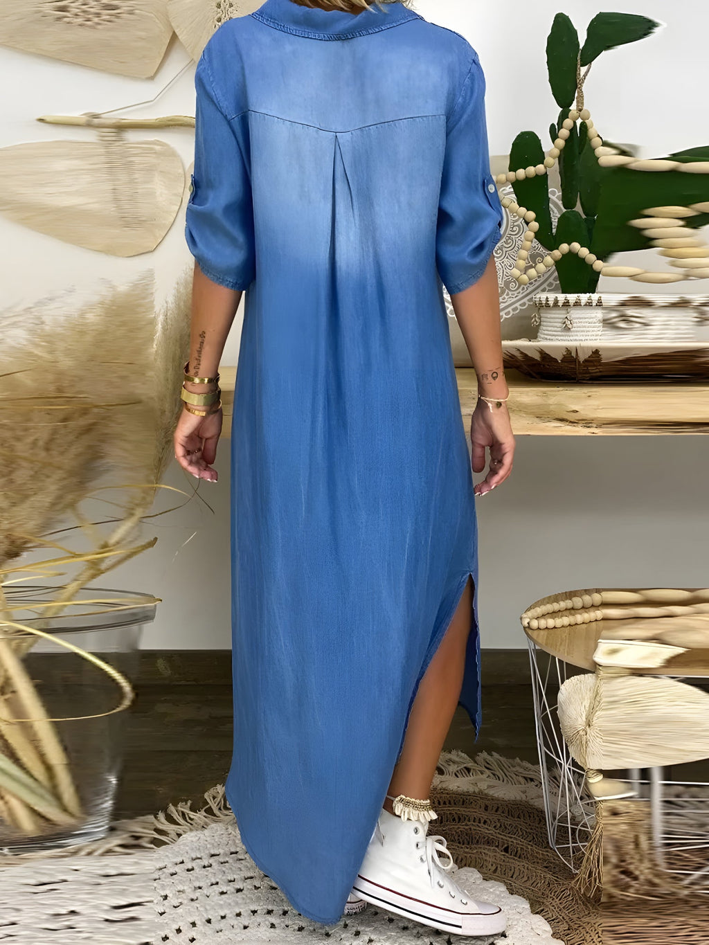 Laura™ |  Long Jeans Dress
