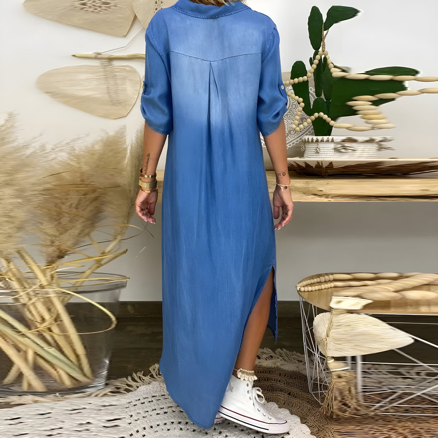 Laura™ |  Long Jeans Dress