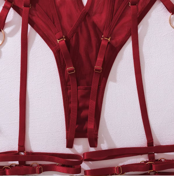 Midnight - Emilia Crotchless Bodysuit Halter
