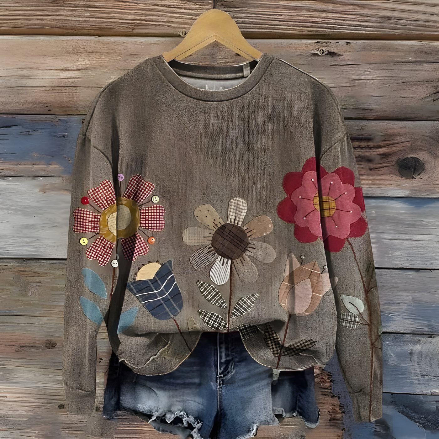 Karen - Embroidered Floral Sweater