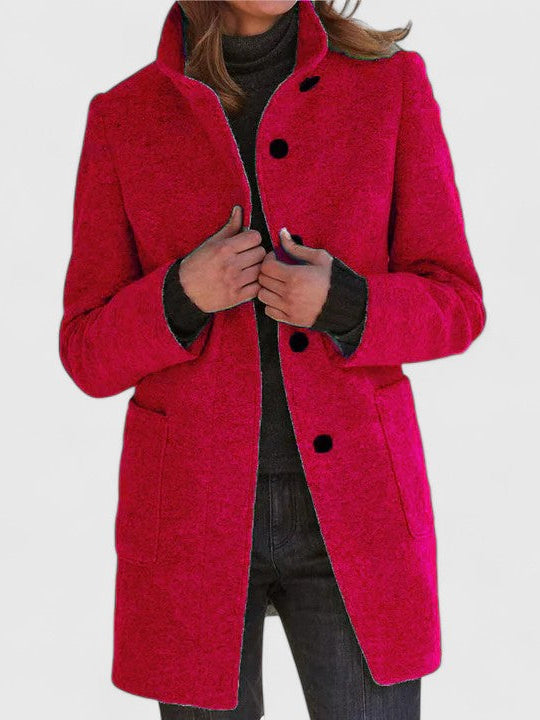 Ola - Warm Coat With High Collar
