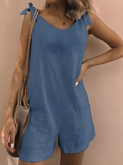 Kira™ | Cotton Loose Jumpsuit With Patch Pocket