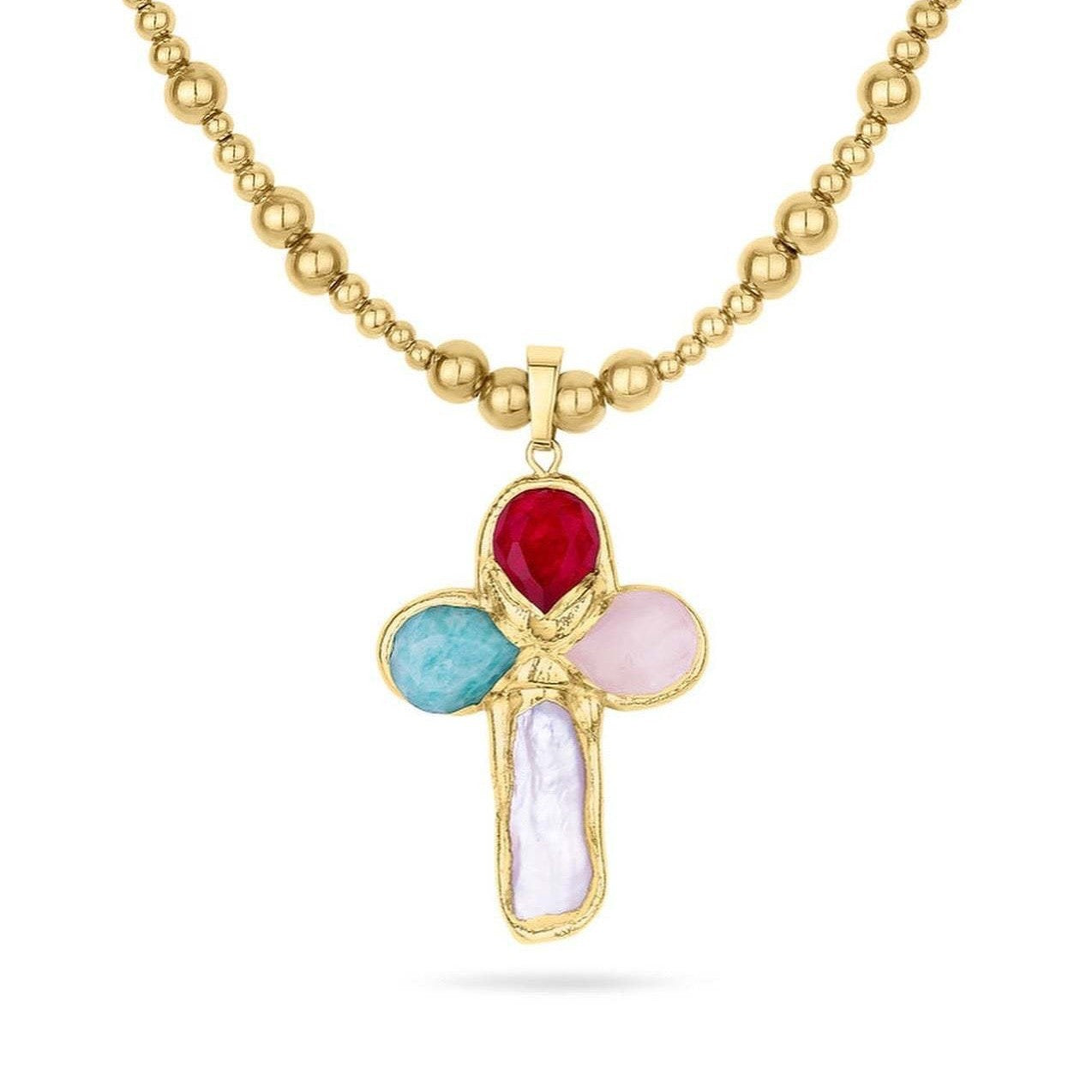 FloFLo™ |  Necklace Soft Stone Cross