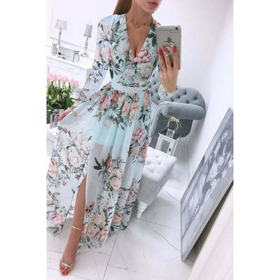 Sarah™ | Floral V-Neck Dress