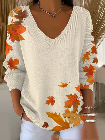 Autumn - V-Neck Fashionable Sweater