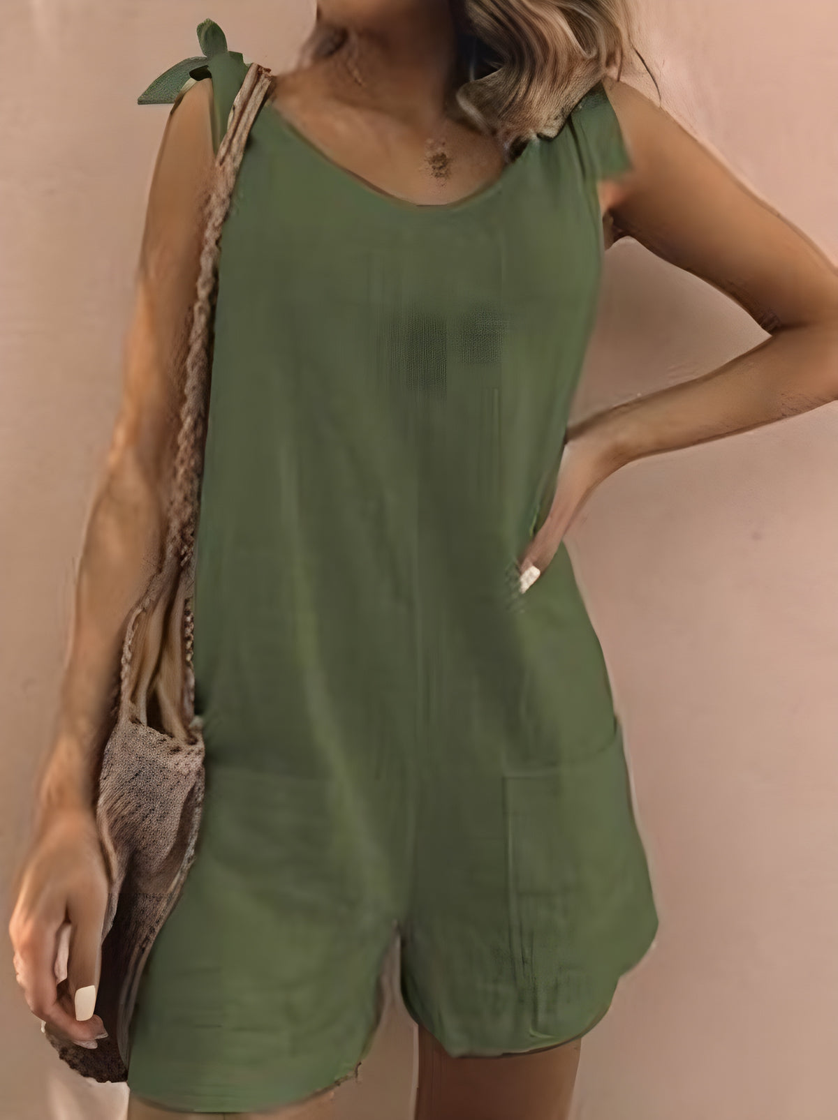 Kira™ | Cotton Loose Jumpsuit With Patch Pocket