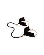Velvet & Rope Cuffs Black