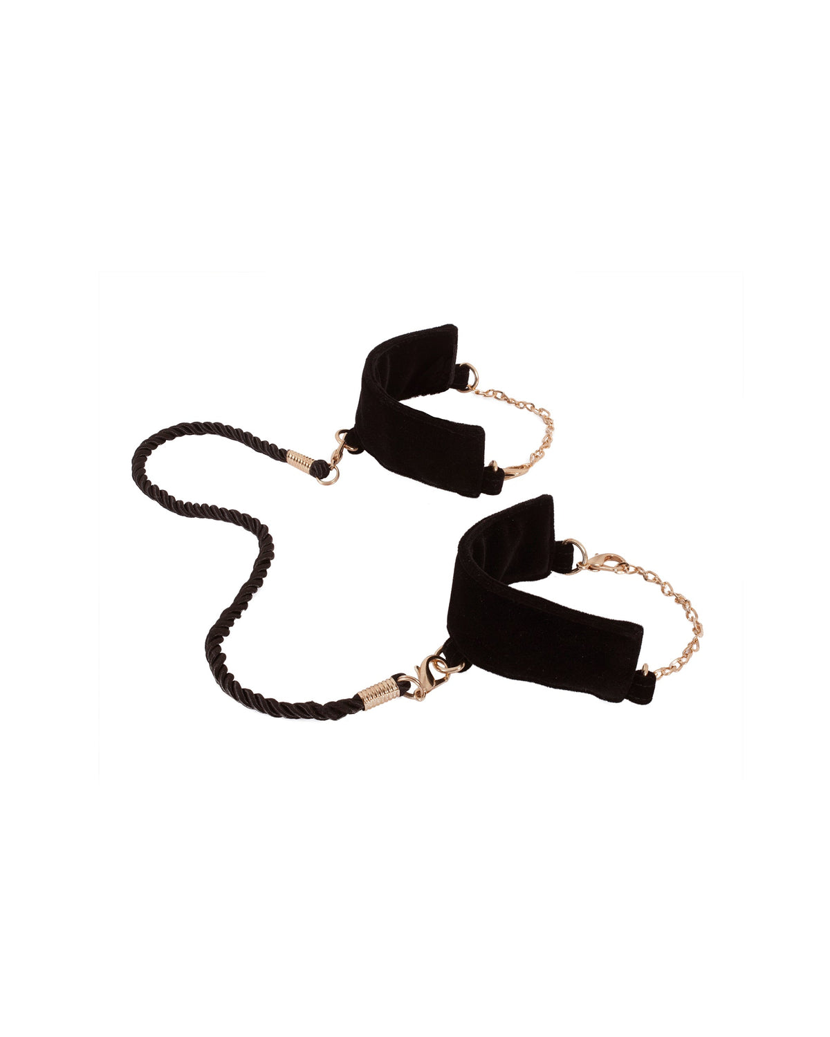 Velvet & Rope Cuffs Black