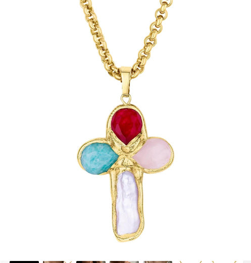 FloFLo™ |  Necklace Soft Stone Cross