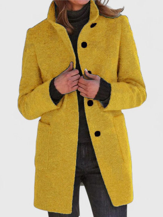 Ola - Warm Coat With High Collar