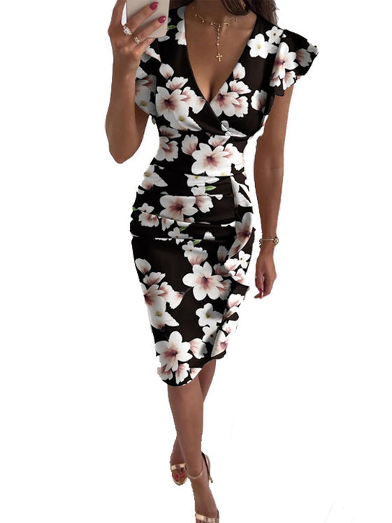 Helena | Summer V-neck Slim Sexy High Waist Dress