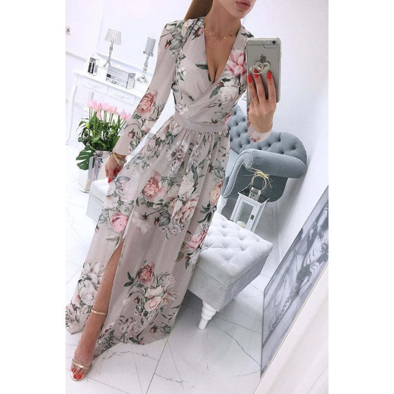 Sarah™ | Floral V-Neck Dress