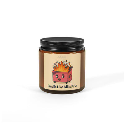Playful Scented Soy Candle - Smells Like All Is Fine, Cozy Home Decor, Gifts for Friends, Relaxation, Self-Care