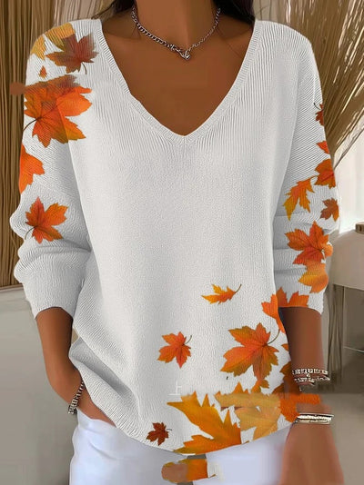 Autumn - V-Neck Fashionable Sweater