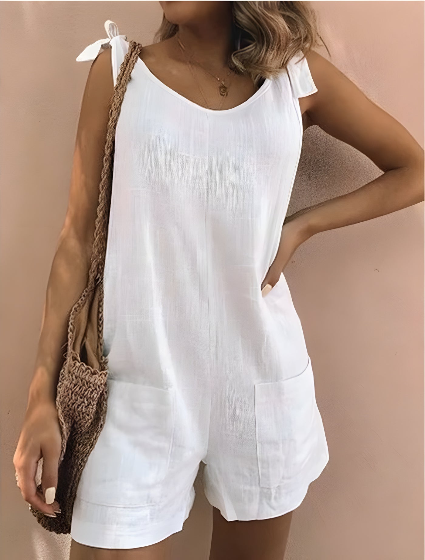Kira™ | Cotton Loose Jumpsuit With Patch Pocket