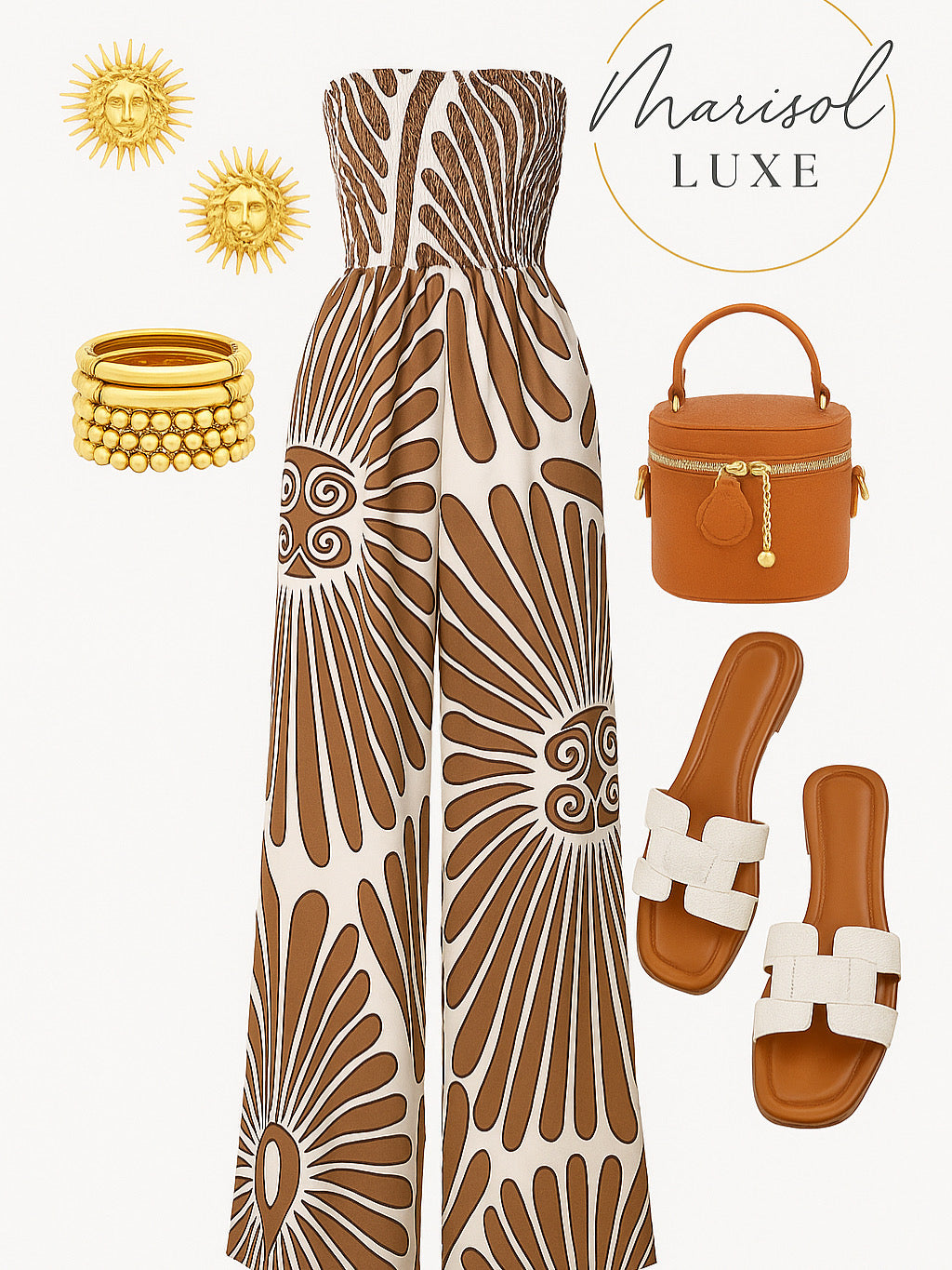 Clare™ | Stretch Wide Leg Jumpsuit with Pockets