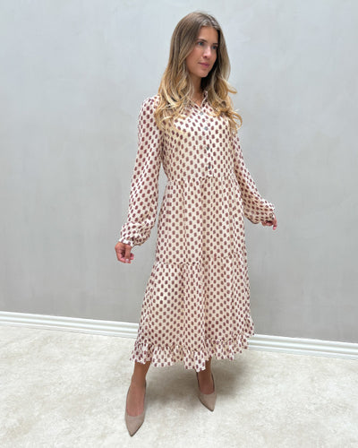 Ingrid™ | Birch Graphic Print Long Autumn Dress