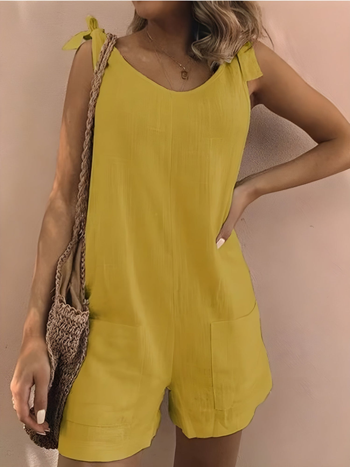 Kira™ | Cotton Loose Jumpsuit With Patch Pocket