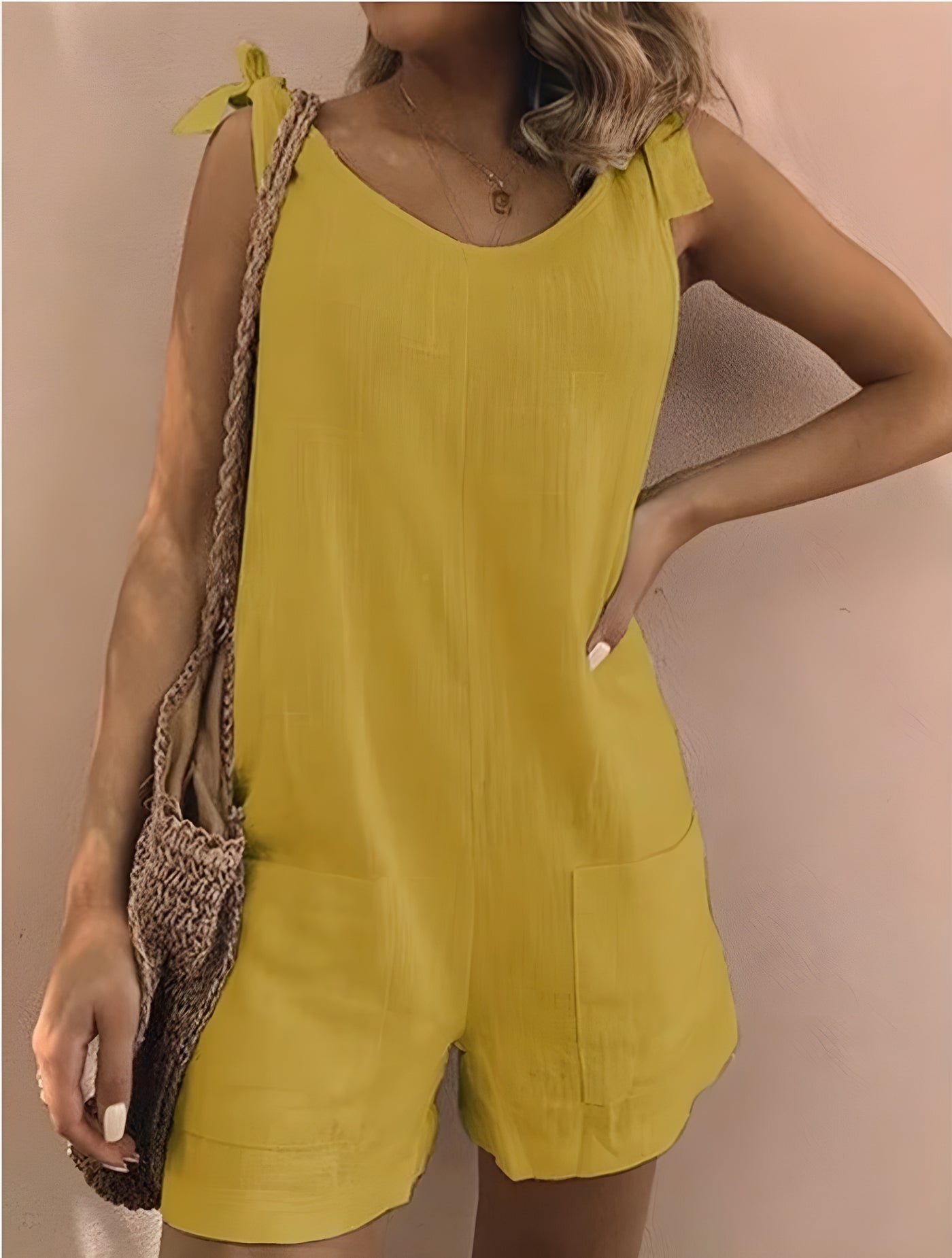 Kira™ | Cotton Loose Jumpsuit With Patch Pocket