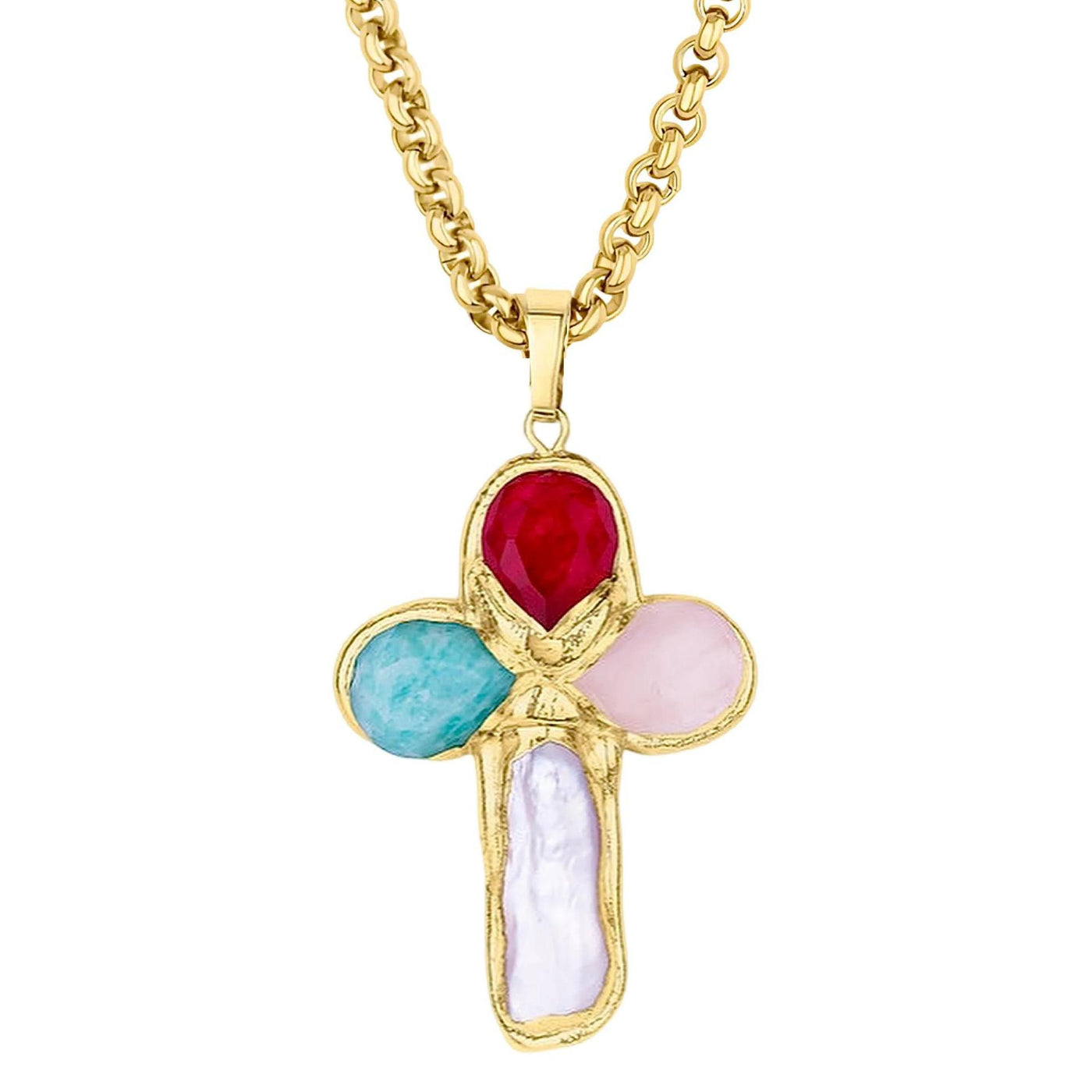 FloFLo™ |  Necklace Soft Stone Cross