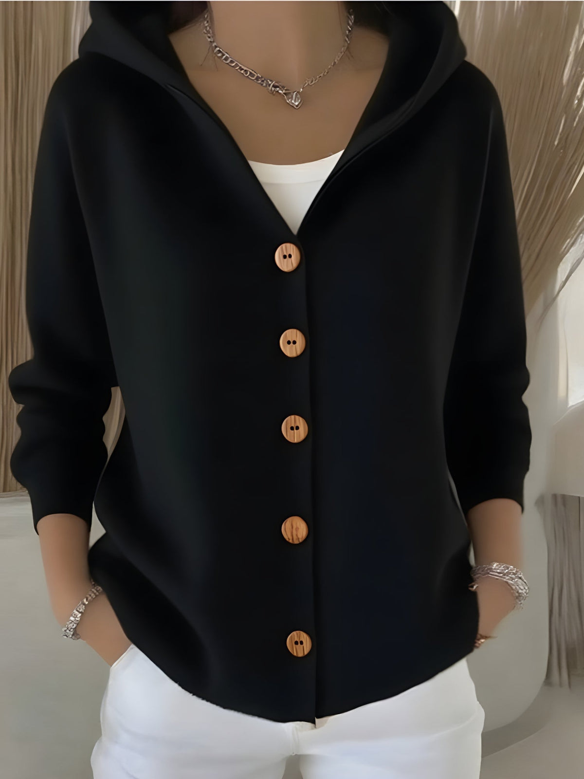 Elena - Trendy Soft Knit Hooded Cardigan