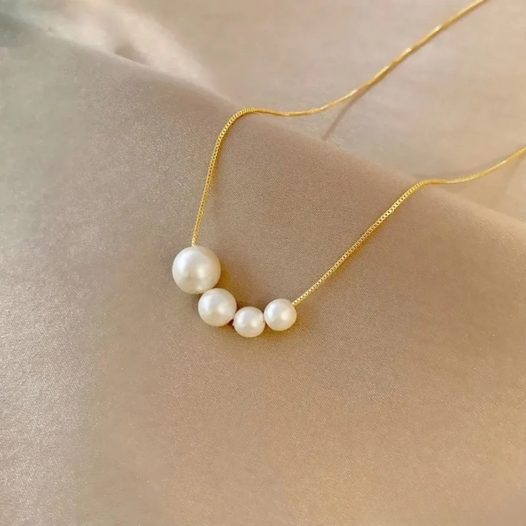 Handmade Gold-plated Pearl Necklace