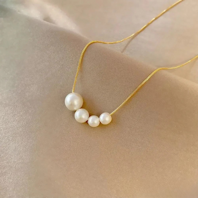Handmade Gold-plated Pearl Necklace