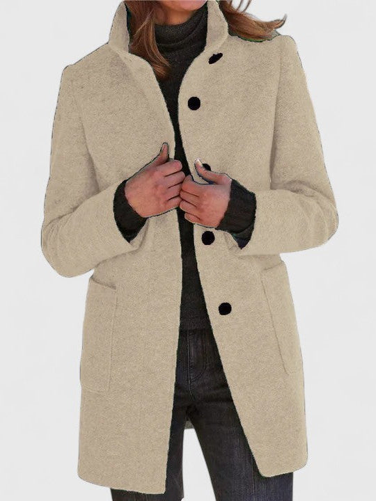Ola - Warm Coat With High Collar