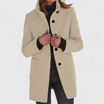 Ola - Warm Coat With High Collar