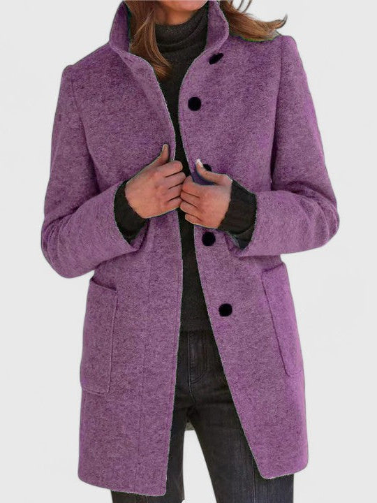 Ola - Warm Coat With High Collar