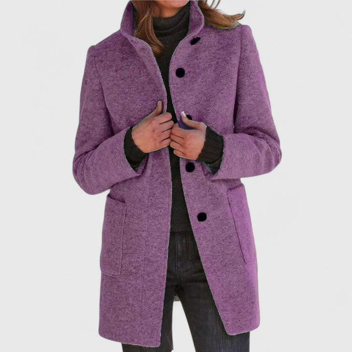 Ola - Warm Coat With High Collar