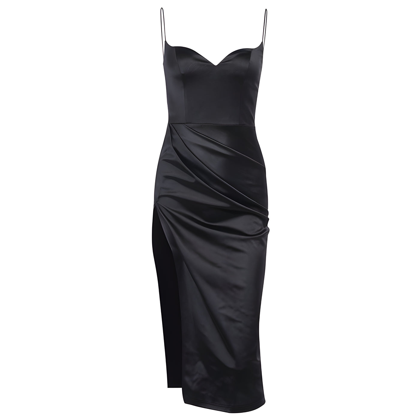 Valentina™ | Elegant Black Little Dress Spaghetti