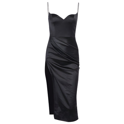 Valentina™ | Elegant Black Little Dress Spaghetti