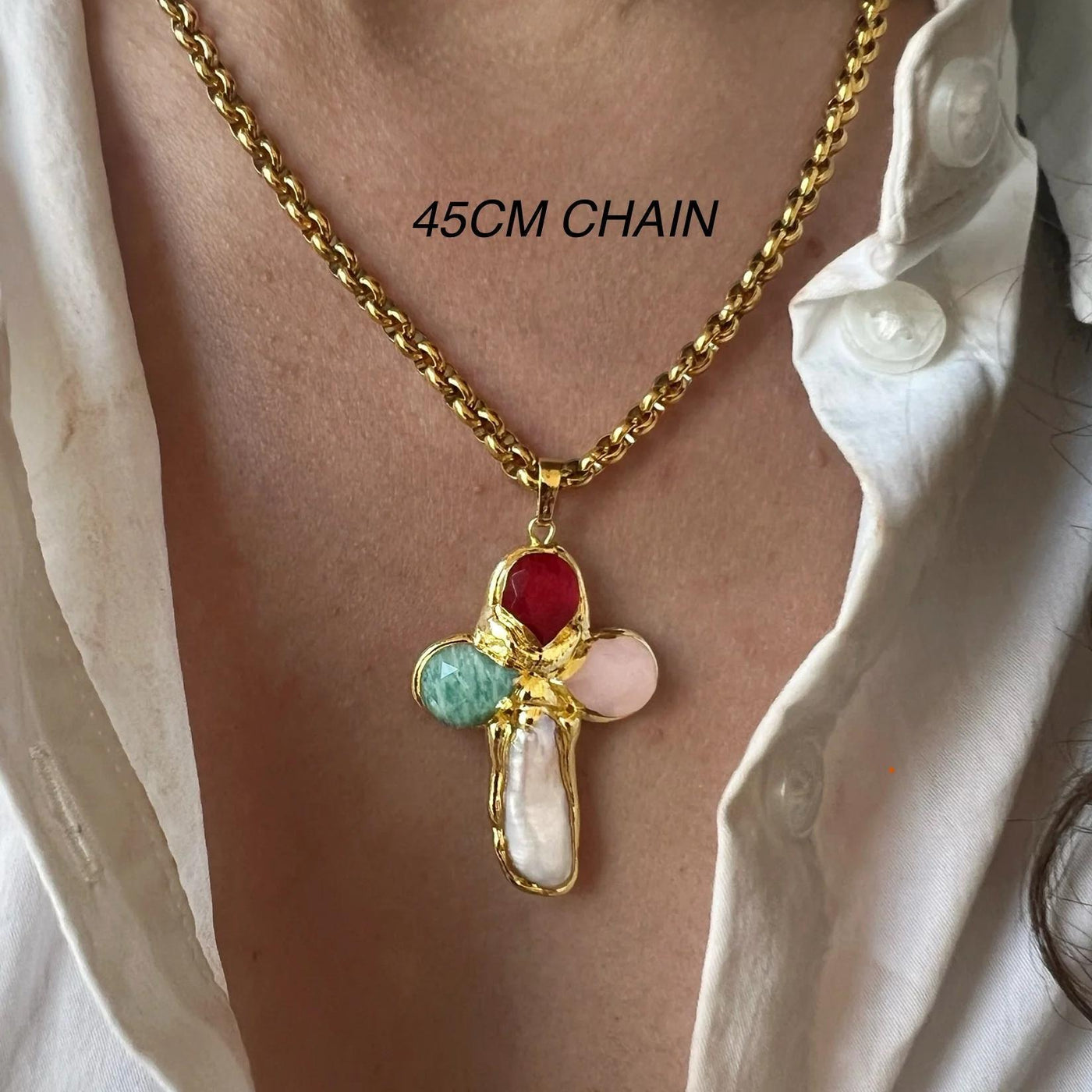 FloFLo™ |  Necklace Soft Stone Cross
