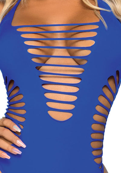 Shredded Racer Back Thong Bodysuit