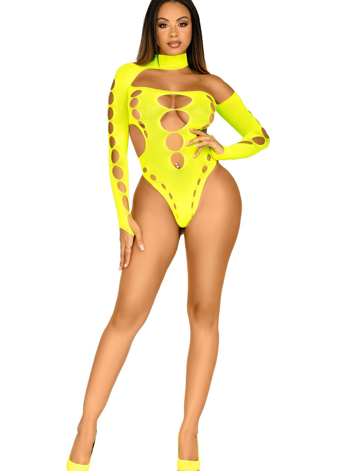 Asymmetrical Cut Out Bodysuit